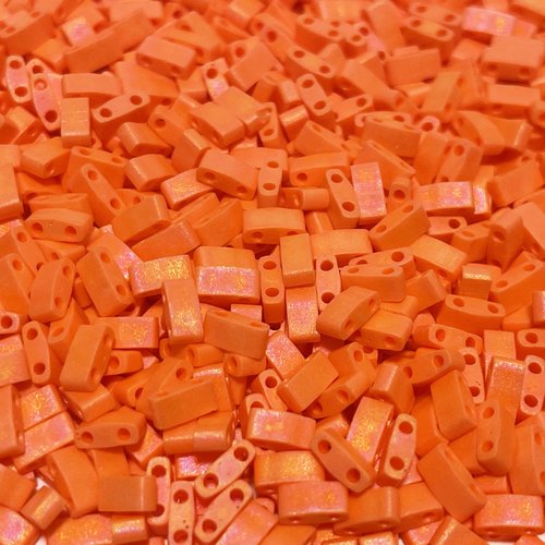 5 g. perles miyuki half tila orange mat ab. 406fr