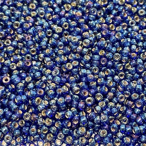 10 g. perles miyuki rocaille bleu cobalt ab. 1020