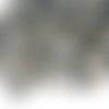 100 perles gekko gouttes verre tchèque anthracite iris