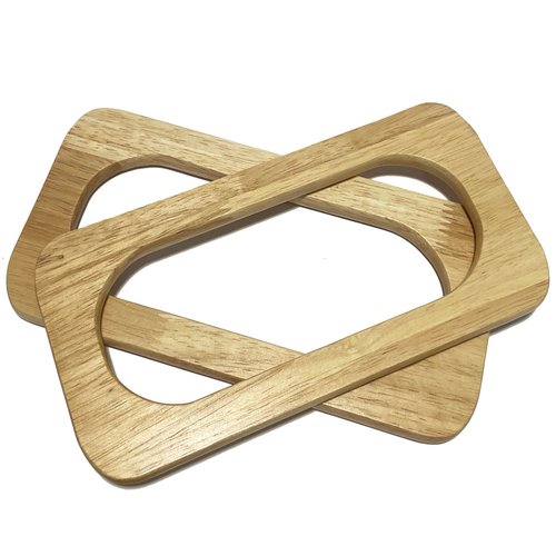 Paire de anses, bois, rectangle 20 * 10 cm