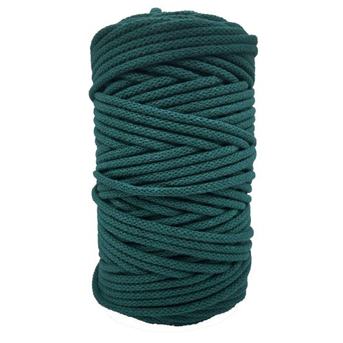 5 mm. corde coton vert canard. bobine 100 m