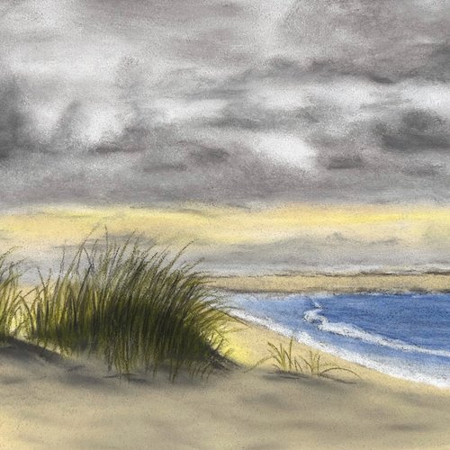 Cours de peinture (pastel sec) paysage marin 1