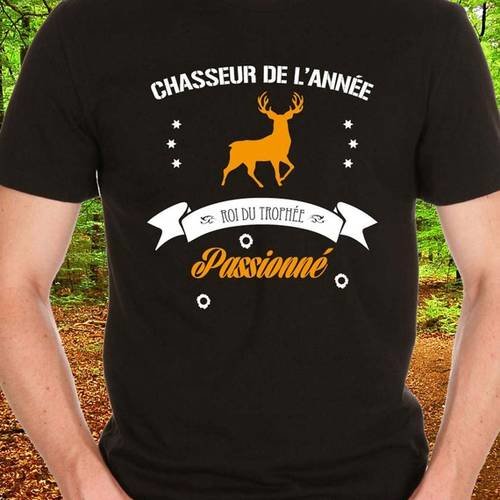 T Shirt Noir Fier D Etre Chasseur Tete De Sanglier Un Grand Marche