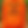 Sweatshirt orange à capuche "fier d'etre traqueuse" tête de sanglier 