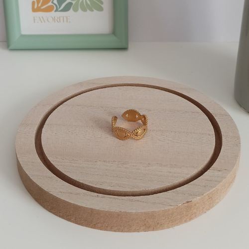 Bague oeil grec acier inoxydable