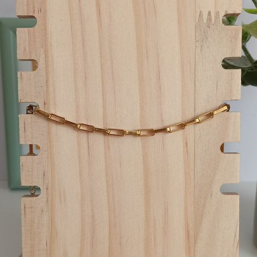 Bracelet chaine dorée acier inoxydable