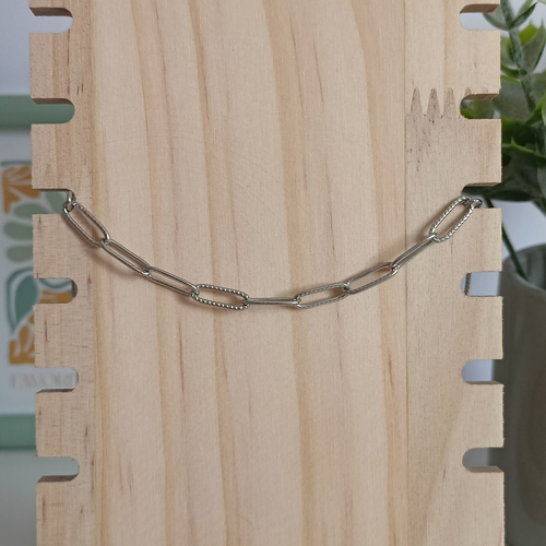 Bracelet argent acier inoxydable