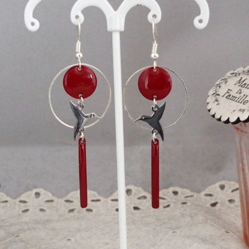 Boucles d'oreille "le chant des oiseaux"
