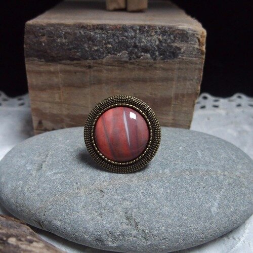 Bague porcelaine "terre cathare" 