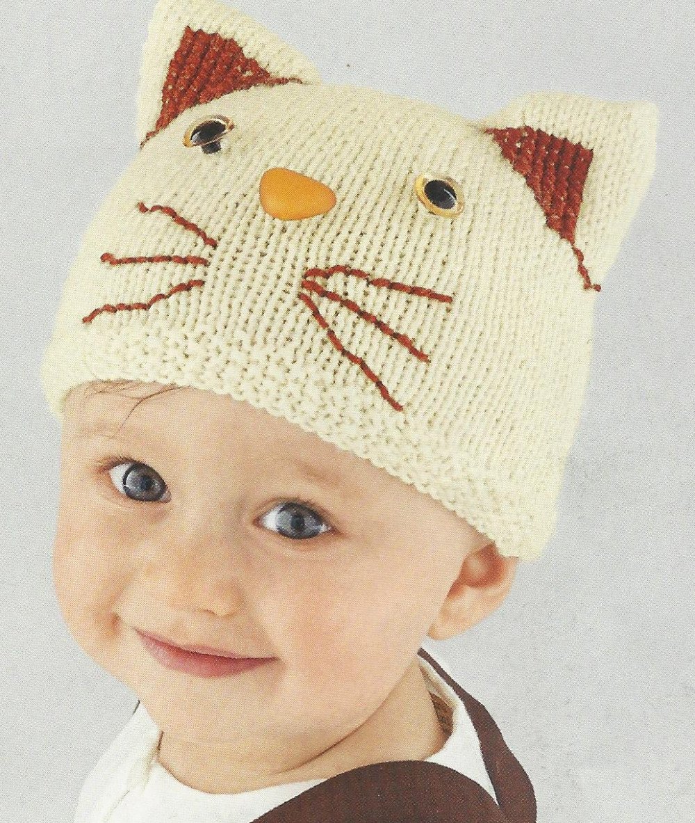 Kit Pour Tricoter Un Bonnet Chat Bebe Ecru Un Grand Marche