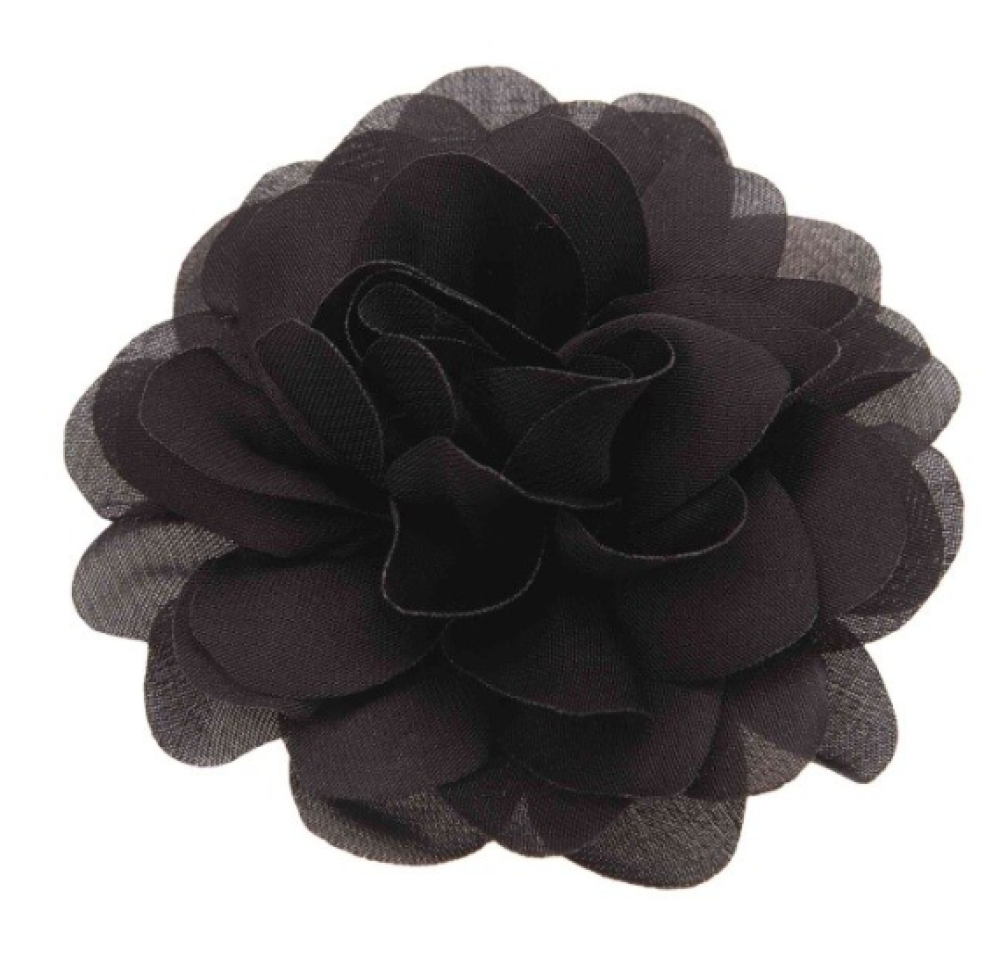 XiangHeFu Long Art Noir Blanc Élégant Fleur Motif Silencieux Wrap En Mousseline De Soie Chien Soie écharpe Châle