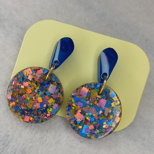 Petites boucles d'oreilles pailletées