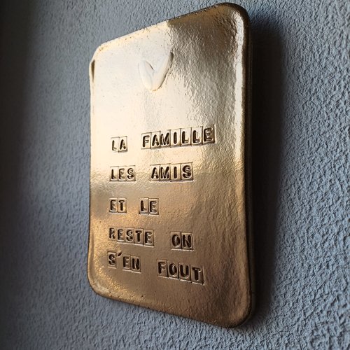 Plaque décorative message la famille,  les amis