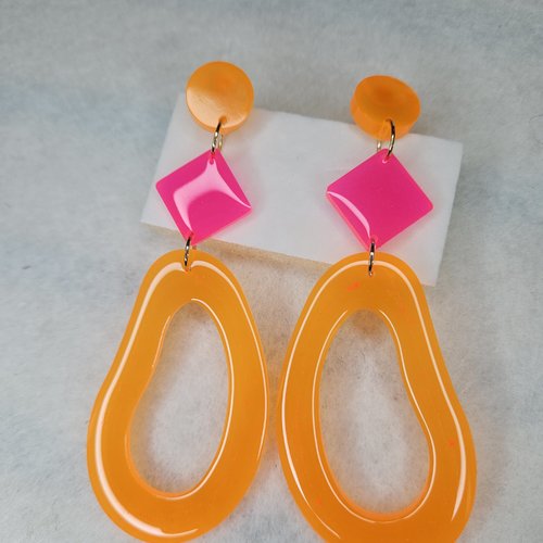 Boucles d'oreilles fluo