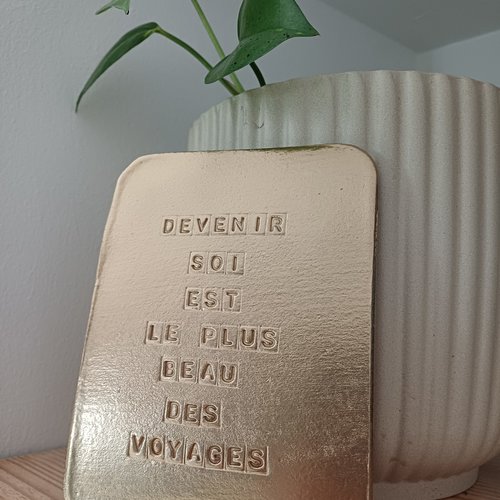 Plaque décorative devenir soi est le plus beau des voyages