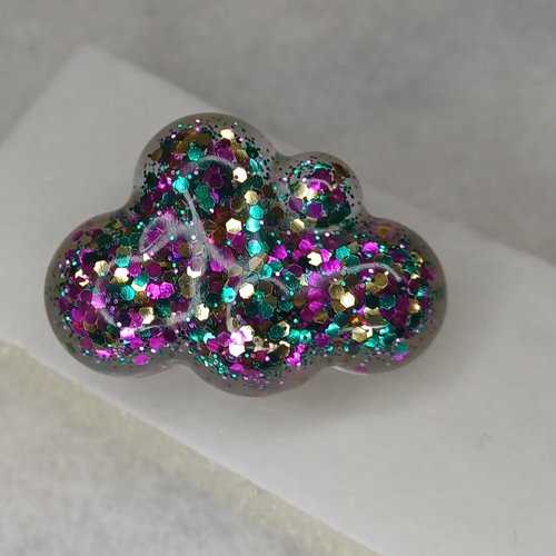 Broche nuage pailletté
