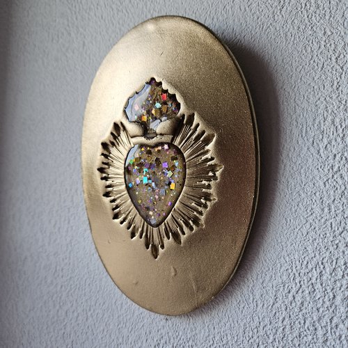Ex-voto doré et pailleté