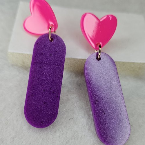 Boucles d'oreilles pendantes colorées