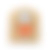 Broche renard orange fluo : perles à repasser et bois