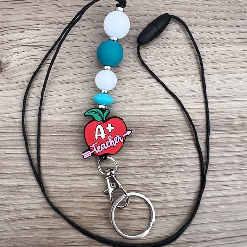 Cordon porte-badge ou porte-clés "a+ teacher"