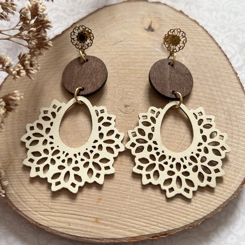 Boucles d'oreilles similicuir