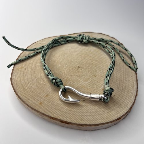 Bracelet homme - hameçon argenté