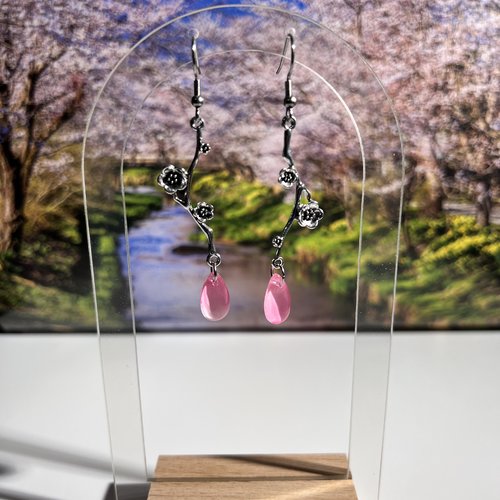 Boucles d’oreilles sakura