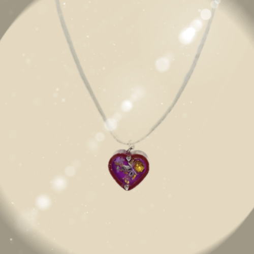 Collier "cœur liquide"