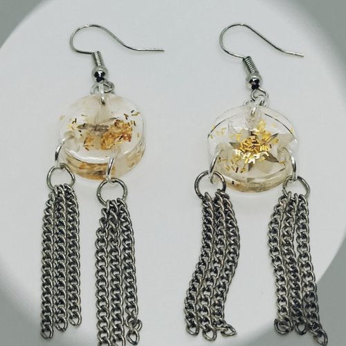 Boucles d'oreilles "chute florale"