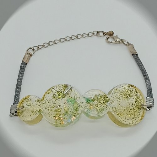 Bracelet "éclat de jade"