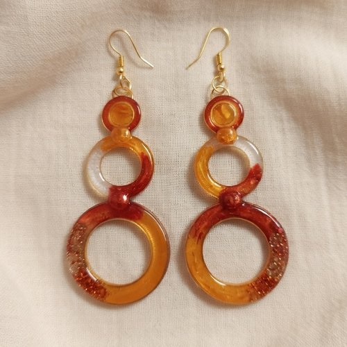 Boucles d'oreilles "solaires"