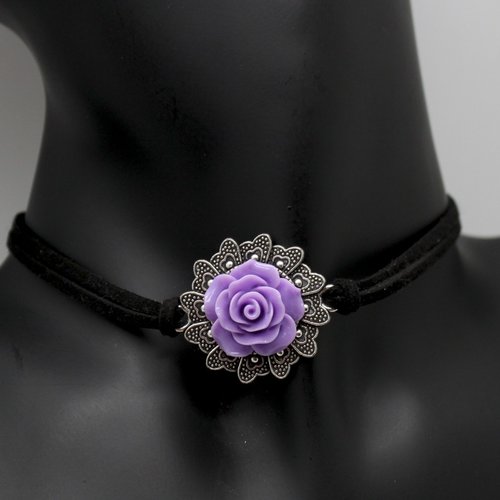 collier ras de cou mauve collier ras de cou mauve