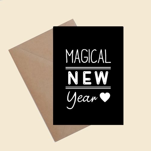Carte de voeux 2025 - carte bonne année - magical new year