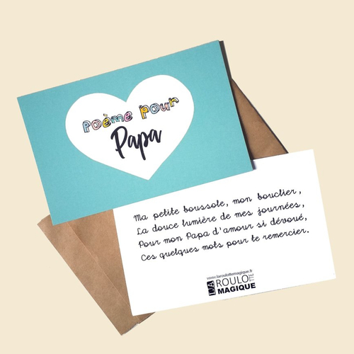 Cadeau papa, poème, fête des pères