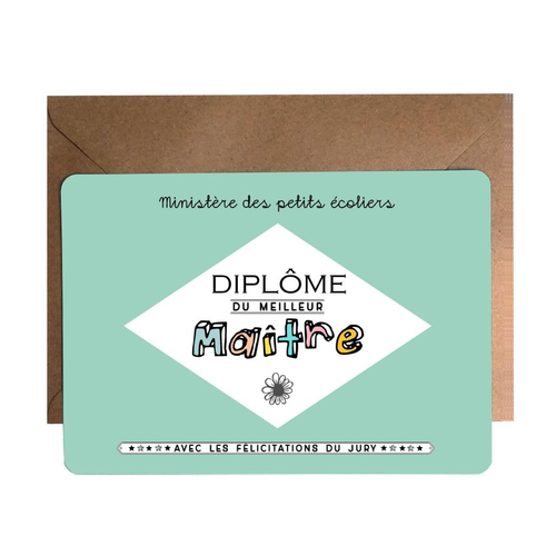 Cadeau maître - diplôme - joli poème