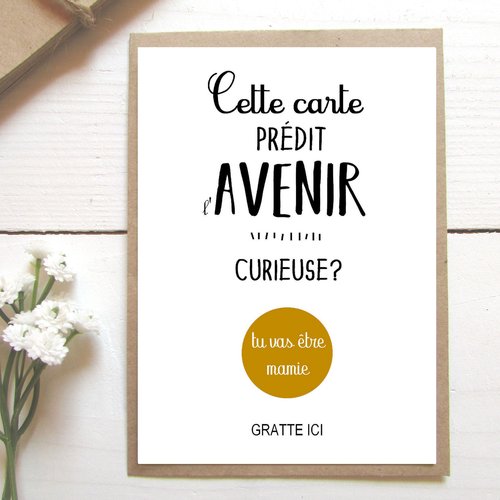 Carte A Gratter Tata Annonce Grossesse Tu Vas Etre Tata Carte Surprise Faire Part Un Grand Marche