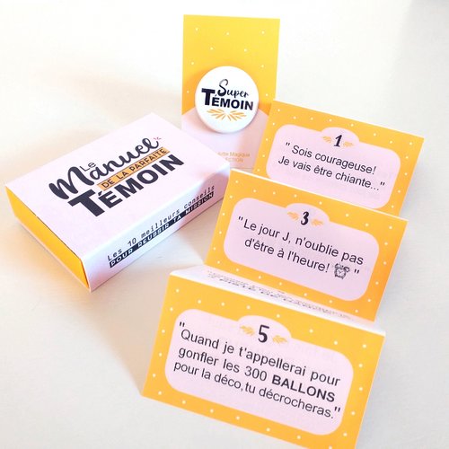 Cadeau témoin femme, manuel de la parfaite témoin, mariage, cadeau original, humour