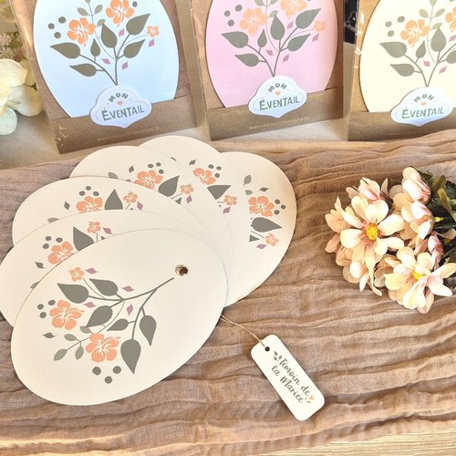 Eventail artisanal en papier pour mariage, cadeau témoin, demoiselle d honneur, invité de mariage