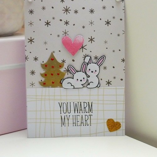 Carte Lapin Et Sapin De Noel Un Grand Marche