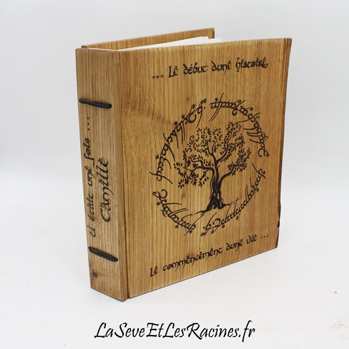 Livre d'or en bois pour mariage personnalisable sur commande