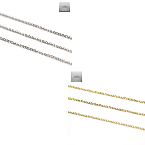 Acier inox: 1 m chaîne "oval 2x1,5 mm" en acier inoxydable couleur au choix, steel stainless 06