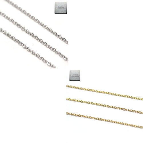 Acier inox: 1 m chaîne "oval 2,5x2 mm" en acier inoxydable couleur au choix , steel stainless 05