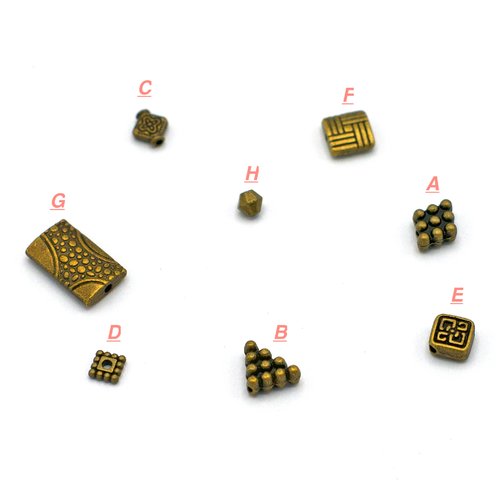 10-50 perles métal intercalaire bronze