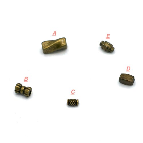 20-100 perles métal intercalaire bronze