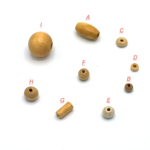 20-200 perles en bois aux choix