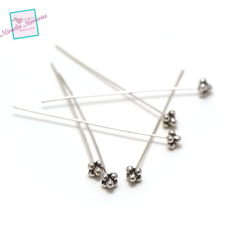 10 tige 54 mm tête fantaisie pour boucle d'oreille, différents modèles aux choix