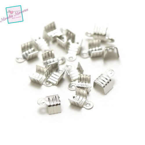 100 embouts à écraser ,argenté / doré / bronze / gun métal