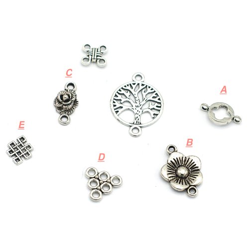 10-50 connecteurs argenté