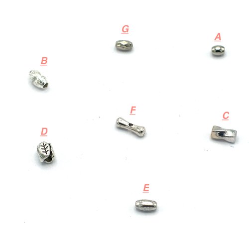 20-50 perles métal intercalaire argenté