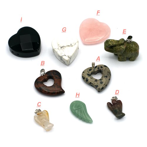 Pendentif pierre naturelle , différents modèles aux choix